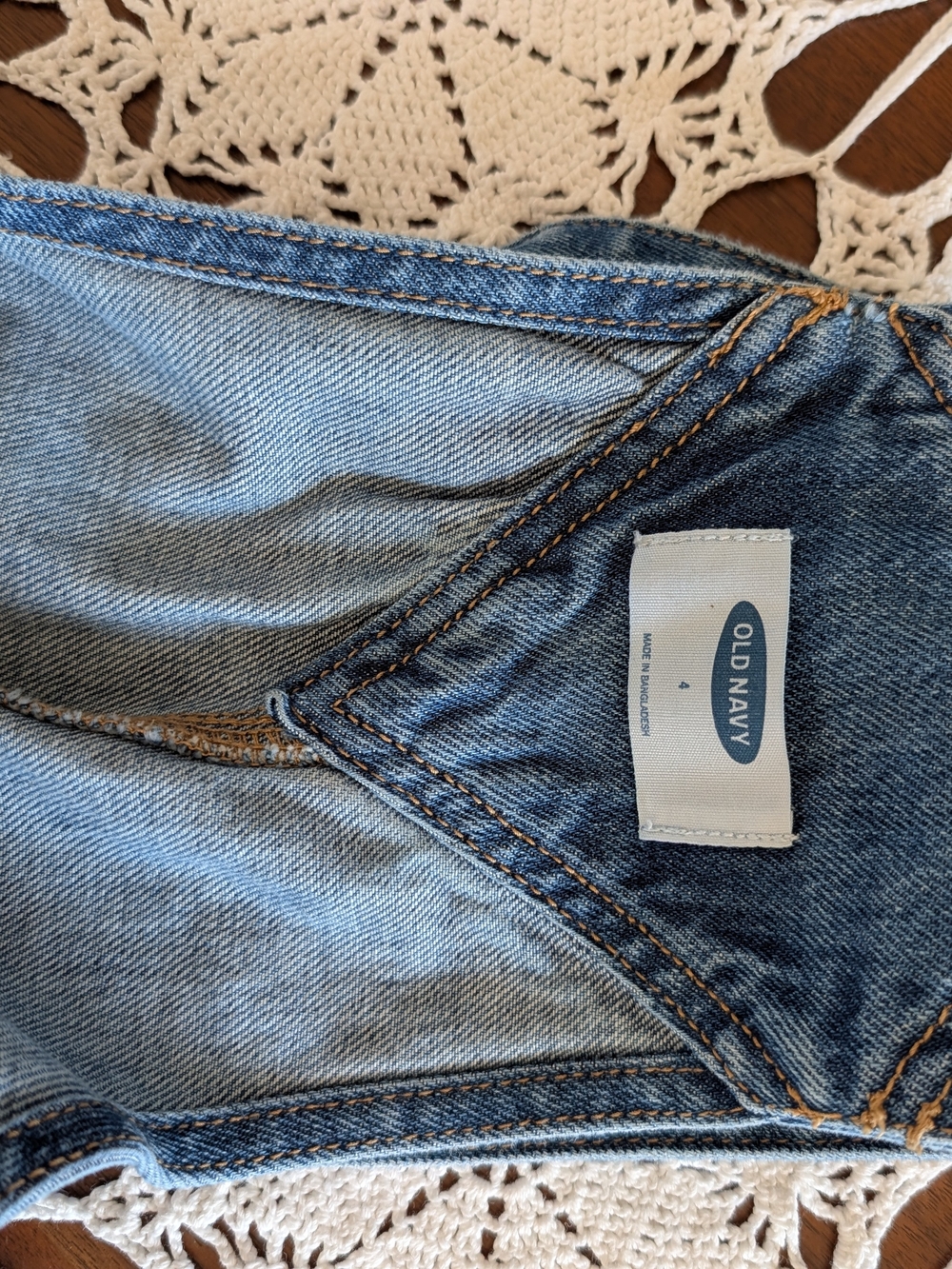Old Navy Floral Embroidered Denim Overalls - 4 - Picture 8 of 12